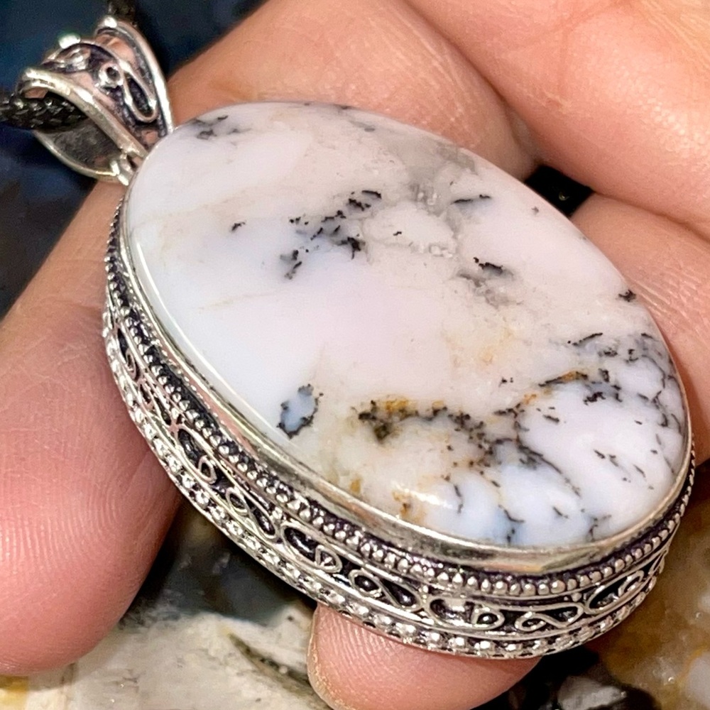 Dendritic Agate Pendant 2”